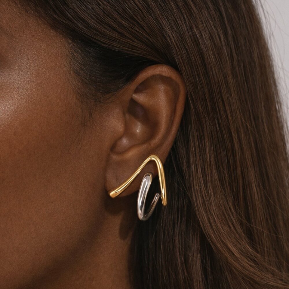 "Lakelyn" Geometric illusion Earrings